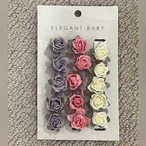 NWT Elegant Baby Rose Baby Headbands, 3 PK